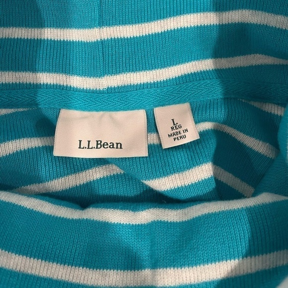 L.L Bean Women’s Stripped Cotton Turtleneck - Picture 6 of 6